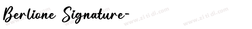 Berlione Signature字体转换